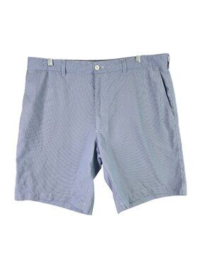Mens Champions Tour Blue & White Striped Chino Shorts Polyester 11" Inseam 36
